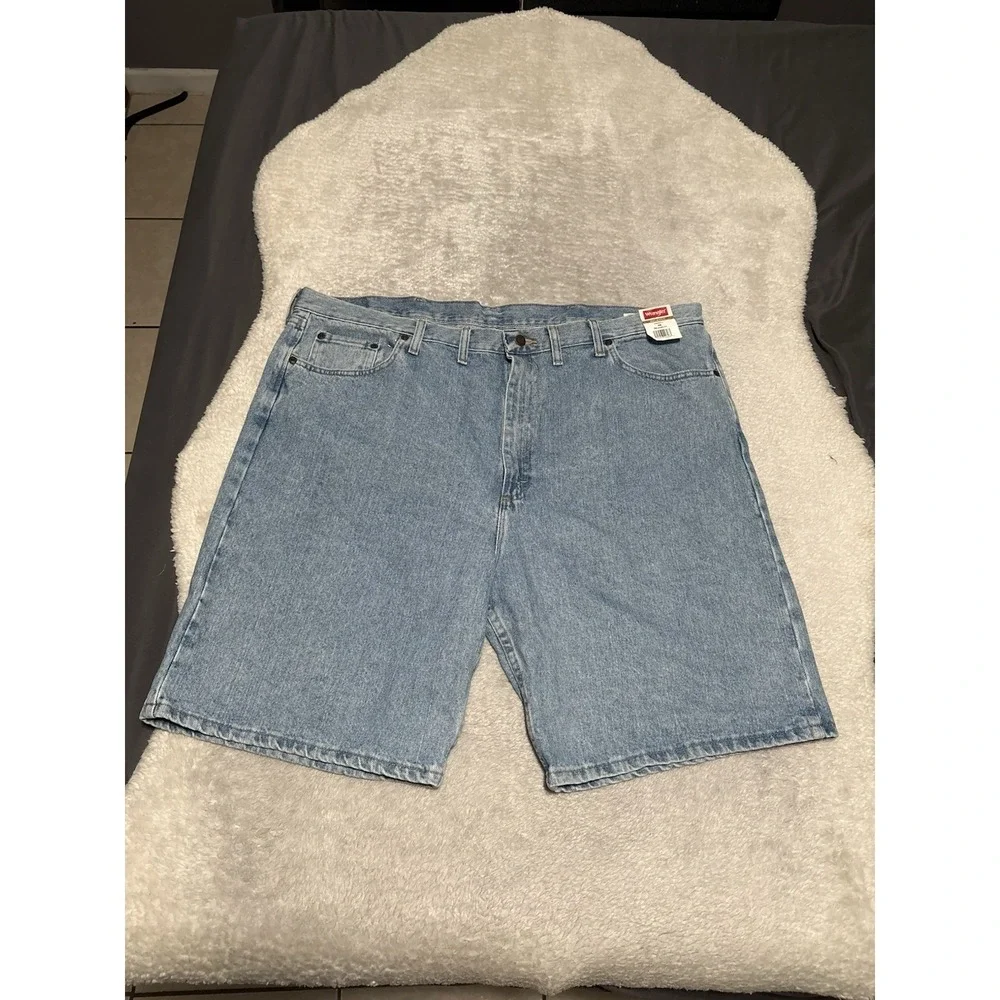 New Wrangler Relaxed Fit Men's Blue Denim Shorts Size 46 10